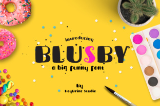 Blusby: A Handcrafted Display Font for Whimsical Branding