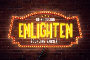 Enlighten: The 1960s Neon Display Font for Bold Brand Identity
