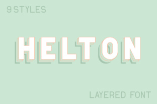 Helton: The Layered Display Font for Handmade Creators