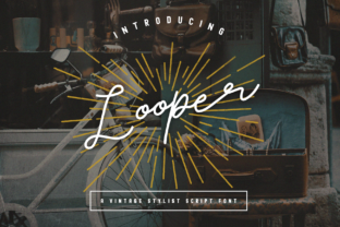 Looper Display Font for Vintage Web Design and Branding