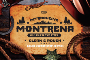 Montrena: The Handmade Display Font for Vintage Editorial Design